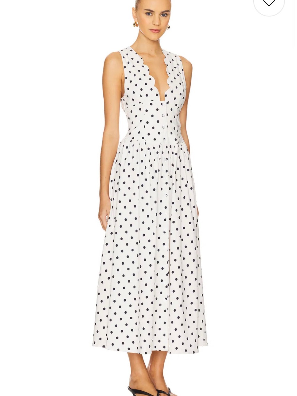 WeWoreWhat White/Black Polka Dot Dress Size Small NWT (Revolve)